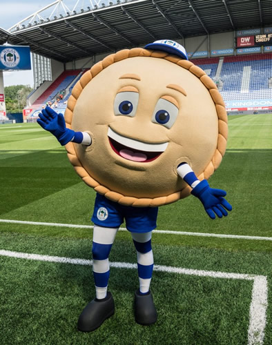 Wigan Athletic mascot Crusty the Pie on meeting Peter Reid, who asked him his filling and being the darling of the DW Stadium