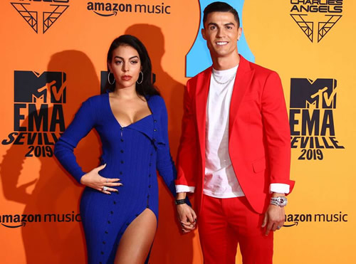 Cristiano Ronaldo and Girlfriend Georgina Rodriguez Look Electrifying at the MTV Europe Music Awards