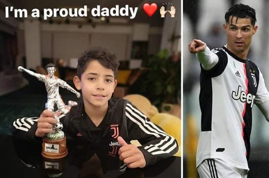 Cristiano Ronaldo Jr, 9, makes Juventus star dad proud with award for best striker at youth tournament