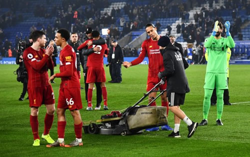 Virgil van Dijk helps Leicester groundsman after Reds mow down Foxes to go 13 points clear
