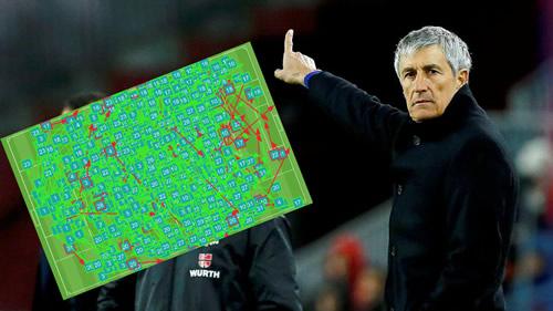 Setien recorded Barcelona's third highest pass rate since the Guardiola era