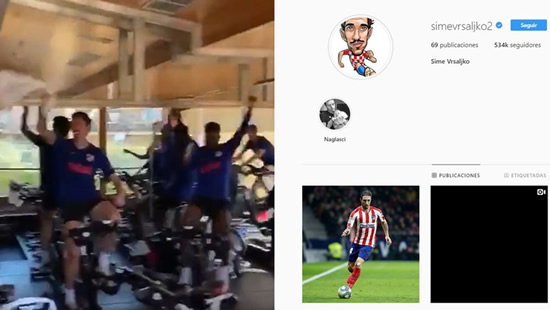 Vrsaljko shares video of Atletico players' euphoria in training... and then deletes it