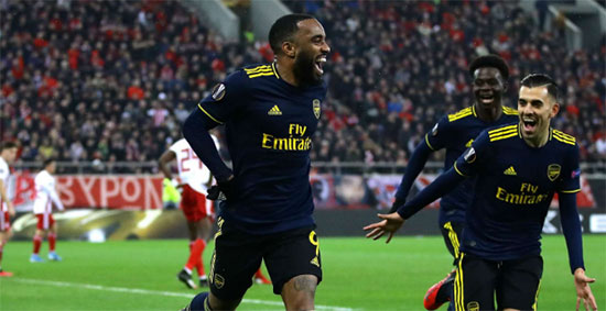 Olympiacos 0-1 Arsenal: Late Lacazette goal gives Gunners advantage