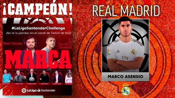 Marco Asensio's Real Madrid win the FIFA LaLiga Santander Challenge Cup