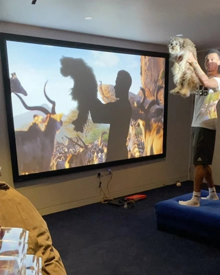 Dele Alli posts hilarious Lion King impression with dog Uno as Tottenham star shows off giant projector TV at his house