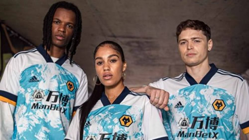 Wolves release bizarre new away kit for 2020-21 with fans slamming £55 for ‘chewed up blue crayon cow s***e’ shirt