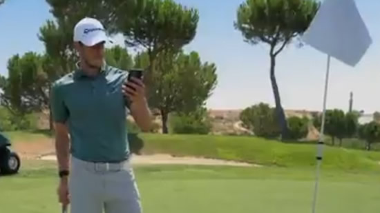 Bale stars in commercial which jokes about his love of golf and lack of football