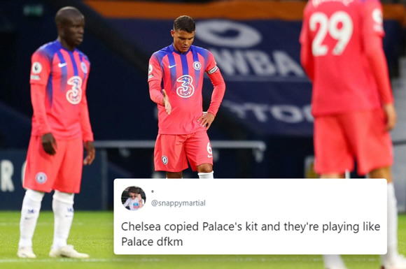 Chelsea fans joke they now ‘look and play like Palace’ as Blues debut controversial third kit in West Brom draw