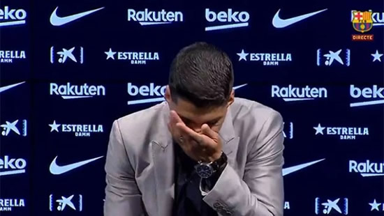 SIGHT FOR SUAR EYES Luis Suarez claims Barcelona treatment made him cry and hurt family which is why Messi publicly leapt to his defence