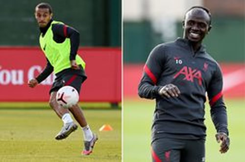 Liverpool duo Sadio Mane and Thiago could face Everton as pair return to training