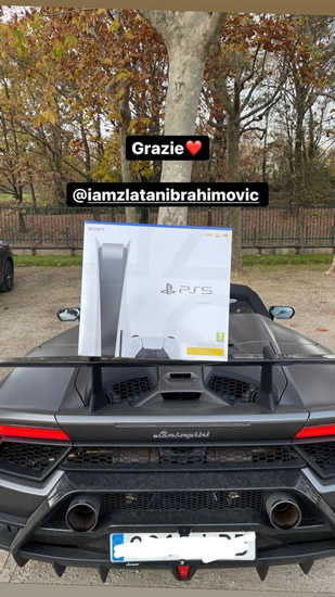 Zlatan Ibrahimovic celebrates PS5 launch day by giving AC Milan team-mates in-demand console