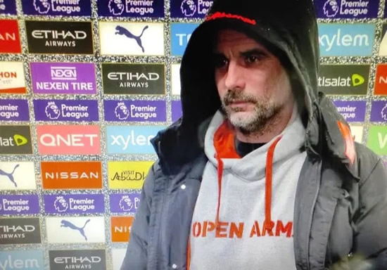 Guardiola's jumper revealed to be from Open Arms charity where generous Man City boss donated £130,000 for rescue boat
