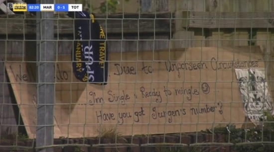 Cheeky Marine fan asks for Jurgen Klopp's number on live TV as Liverpool boss 'watches' Spurs win from garden