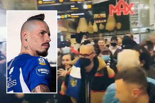 Watch Marek Hamsik mobbed get by fans after sealing transfer to Swedish side IFK Goteborg after Dalian Pro exit