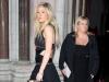 Extravagant: Ellie Goulding arrived in a cutaway black dress with a floaty train and beaded embellishment
