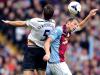 Aerial contest: Jan Vertonghen jumps for the ball with Libor Kozak