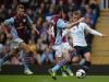 Crucial strike: Roberto Soldado scores Spurs' second goal at Villa Park...