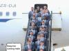 'England's squad arrives in Brazil: Frank Lampard lets pilot know that they won't be long,' hoots Matt Byron