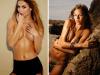 FLAUNTING IT: Ann-Kathrin Brommel and Yanina Screpante flaunts their abs