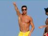 Never one to shy away from attention, Cristiano tops up his tan on the French Riviera in a pair of dazzling yellow shorts.