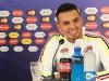 Colombia's Edwin Cardona is all smiles as he attends a press conference.