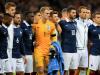 UNITED: England players stand side by side with their French counterparts