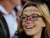 LONG LIVE FRANCE: A defiant fan paints patriotic statement on face