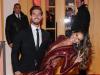 Kevin Trapp and Izabel Goulart appeared to be having fun at the bash - although the goalkeeper kept the red to a minimum