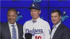 The LA Dodgers introduce new pitcher Kenta Maeda