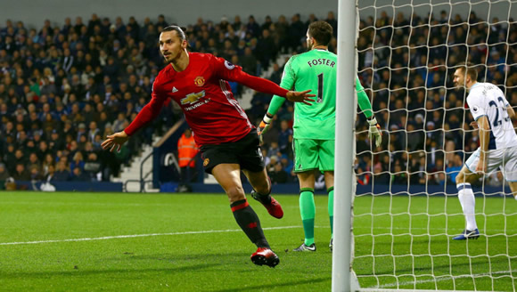 West Bromwich(WBA) 0 - 2 Manchester United: Zlatan Ibrahimovic double sees Manchester United beat West Brom