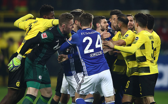Borussia Dortmund 4 - 4 Schalke 04: Borussia Dortmund throw away four-goal lead to draw with rivals Schalke
