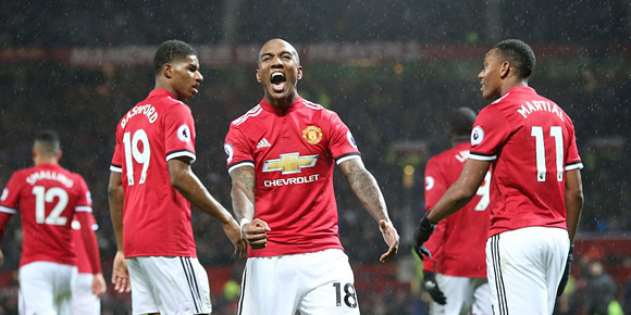 Manchester United 1 - 0 Brighton & Hove Albion: Ashley Young gets lucky break as Manchester United beat Brighton