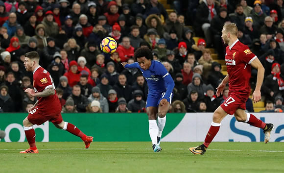 Liverpool 1 - 1 Chelsea FC: Willian, it was really something. Late goal denies Salah win over former team