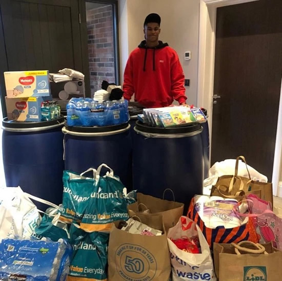 TOP MARCS Kind-hearted Marcus Rashford shows caring side as he donates food and gifts to children’s home