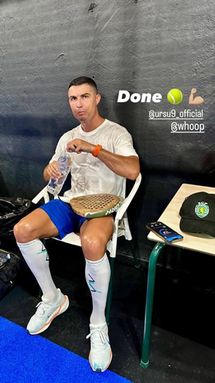 Cristiano Ronaldo sparks transfer frenzy as fans spot detail in picture of him playing padel