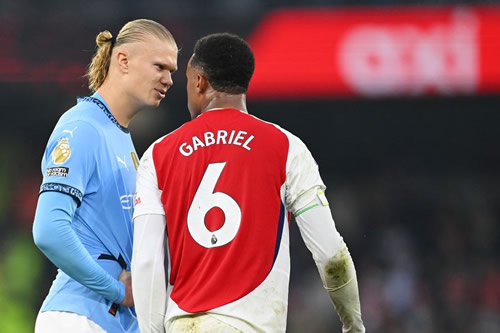 Erling Haaland 'doesn't regret' throwing ball at Arsenal star Gabriel's head – 'that's how it is'