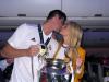Mishel and Courtois celebrate Real Madrid winning the Champions League