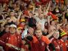 1,800 Wales fans went delirious when the Dragons equalised in injury time Credit: AP